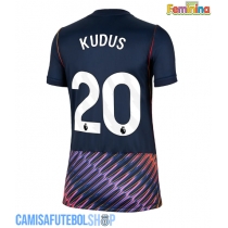 Camisa de time de futebol Tottenham Hotspur Mohammed Kudus #20 Replicas 2º Equipamento Feminina 2026-27 Manga Curta